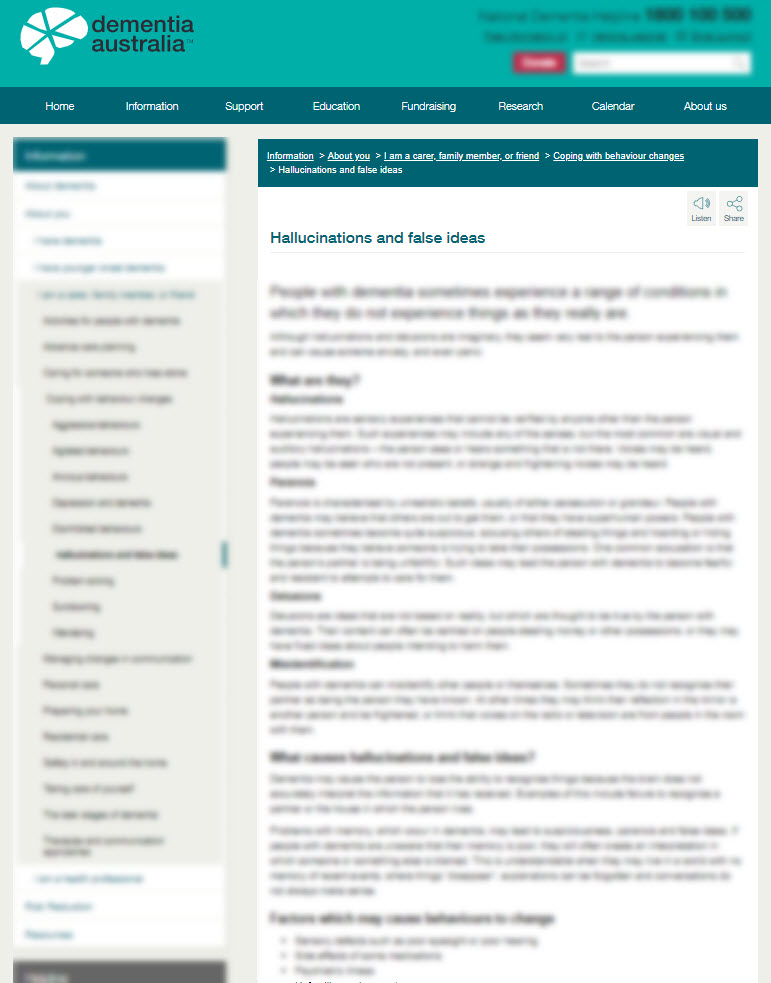 Hallucinations and False Ideas