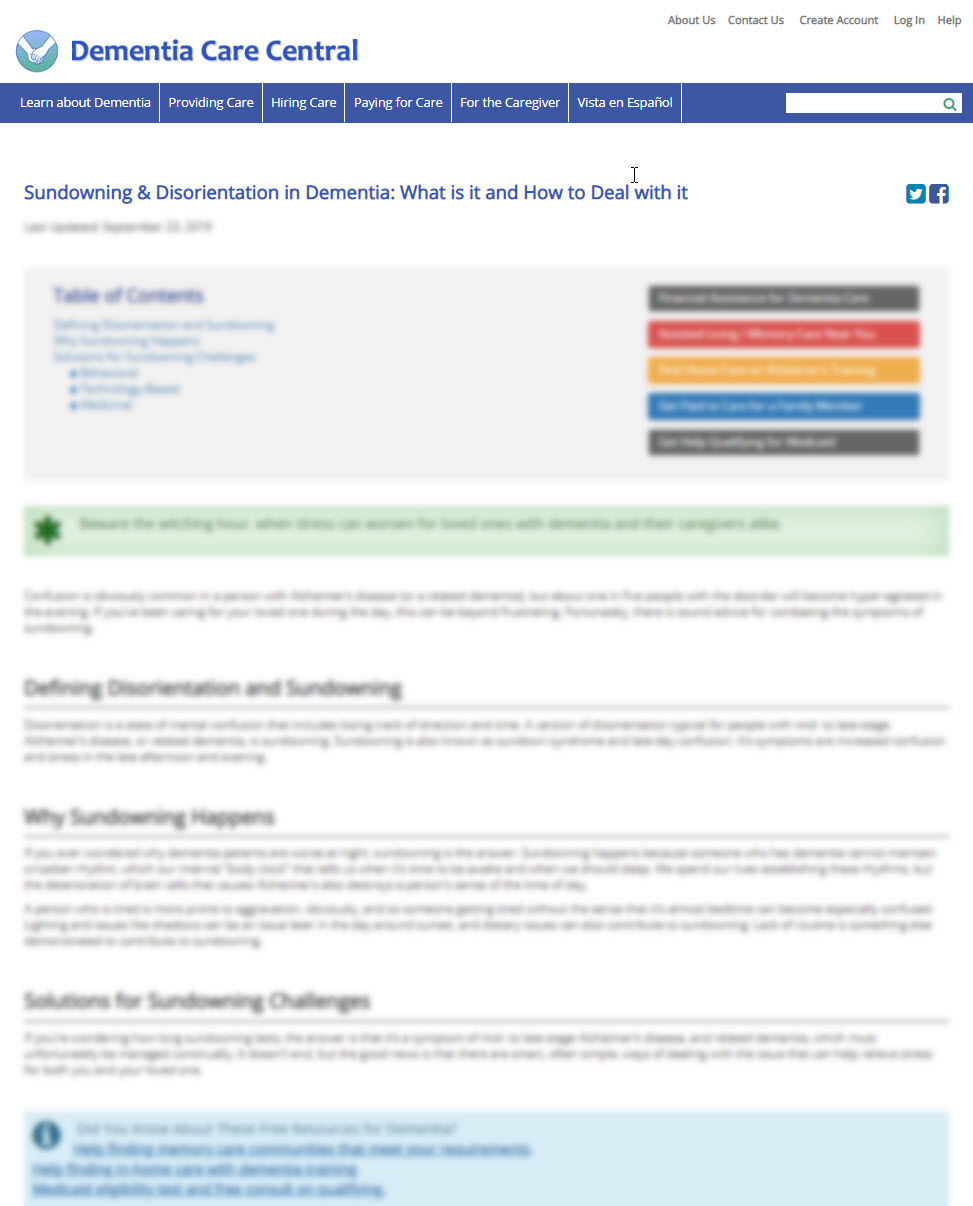 Sundowning & Disorientation in Dementia: What is It and How to Deal With It