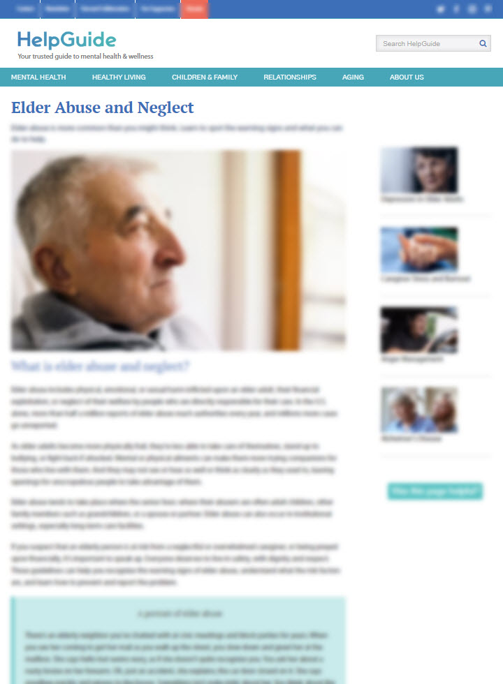 Elder Abuse and Neglect