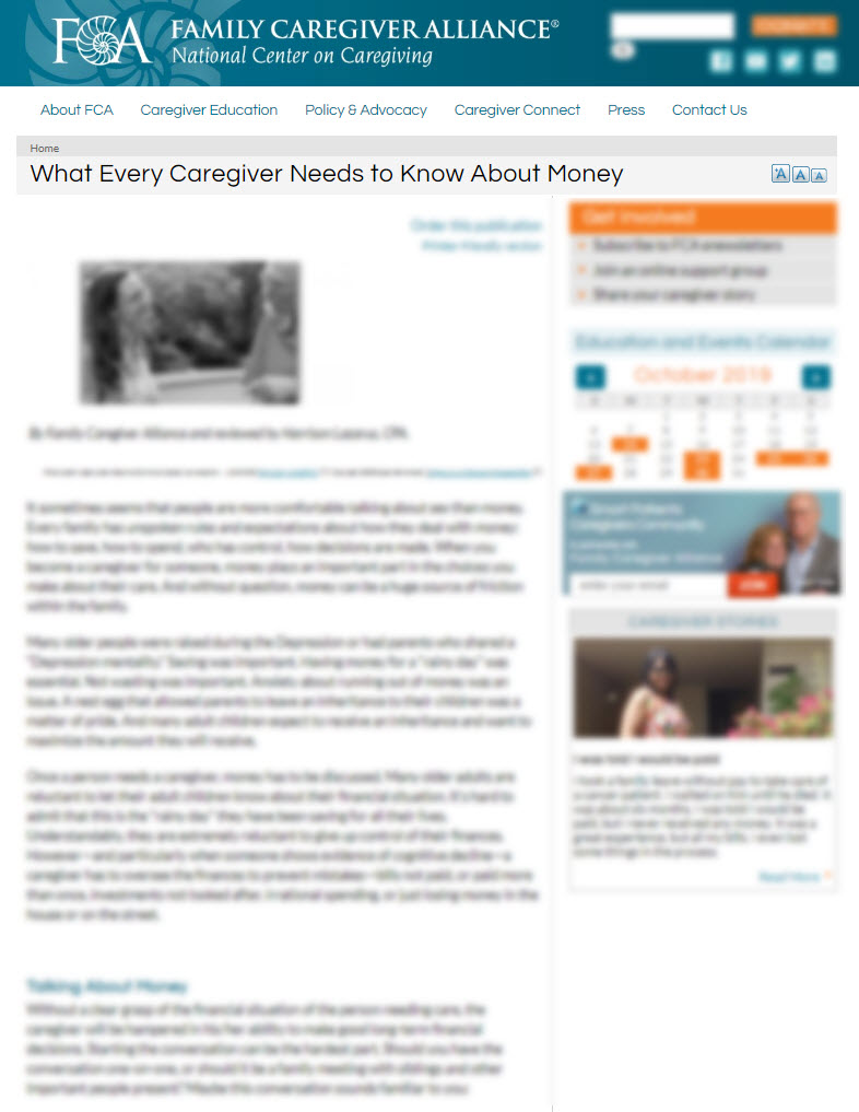 What Every Caregiver Needs to Know About Money