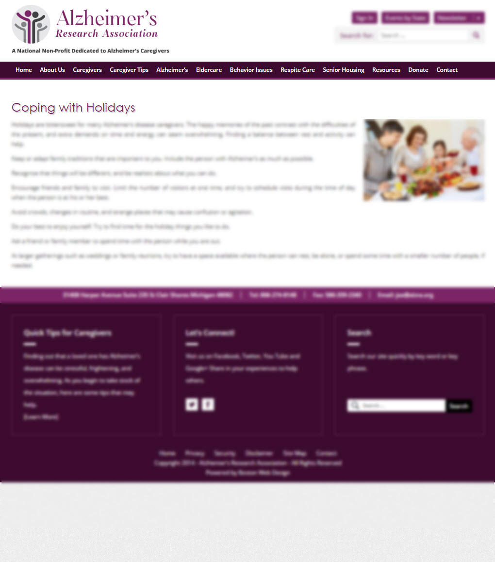 Coping with Holidays