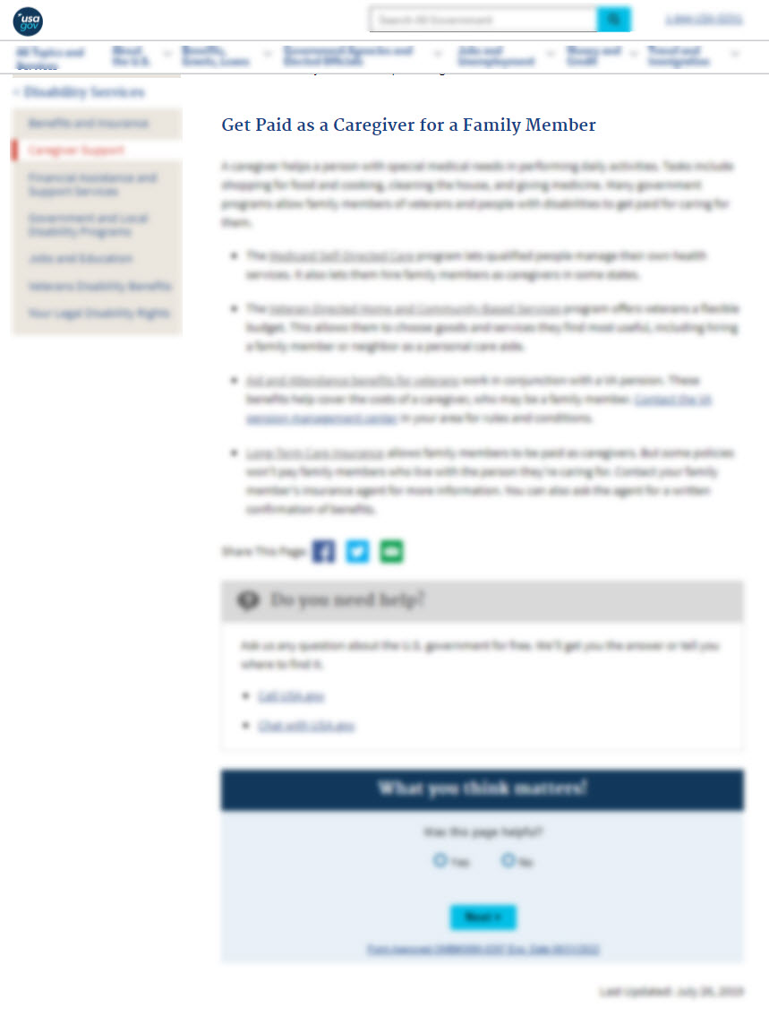 Get Paid as a Caregiver for a Family Member