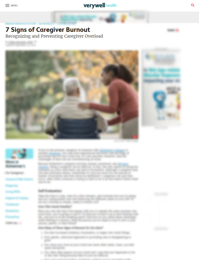 7 Signs of Caregiver Burnout